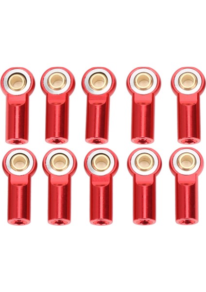 10 Adet Rc Araba Çekme Bağlantı Çubuğu Metal Bilyalı Bağlantı Aksesuarı Axıal SCX10 1/10KIRMIZI (Yurt Dışından)