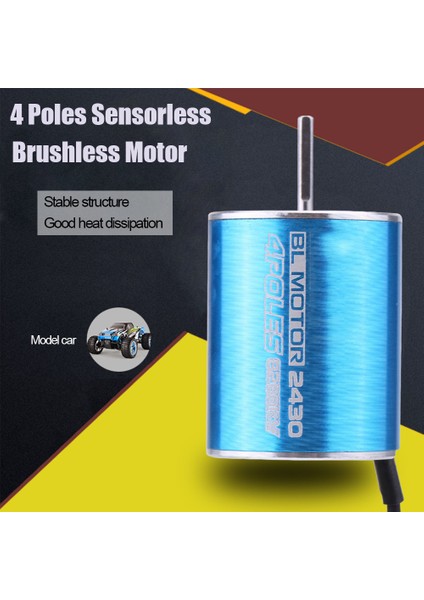 2430 8200KV 4 Kutuplu Sensörsüz Fırçasız Motor ￠2mm Şaftlı 1/16 1/18 Rc Model Araba Için (Yurt Dışından) fiyatları