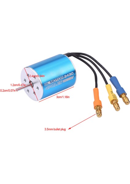 2430 8200KV 4 Kutuplu Sensörsüz Fırçasız Motor ￠2mm Şaftlı 1/16 1/18 Rc Model Araba Için (Yurt Dışından) indirimleri