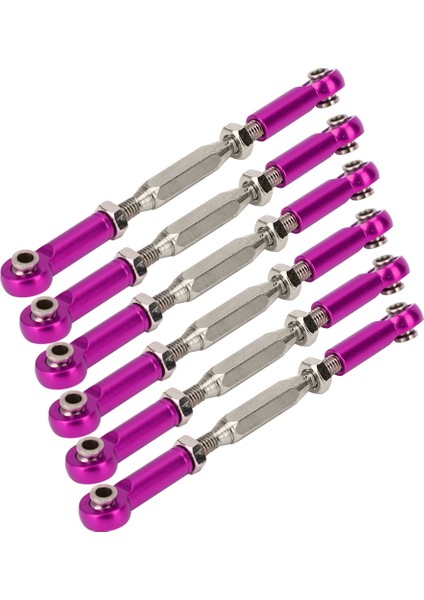6 Adet 81MM Ayarlanabilir Alüminyum Servo Bağlantı Çubuğu Seti Rc Araba Aksesuarları Için Mor (Yurt Dışından) fiyatları