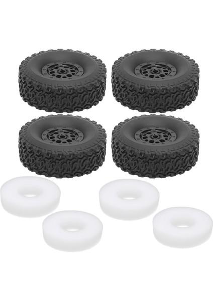 Plastik Ka Lastik Tekerlek Göbeği Sünger Seti Rc Araba Aksesuarı Wpl C14 / C14K / C24'E Uygun (Yurt Dışından)