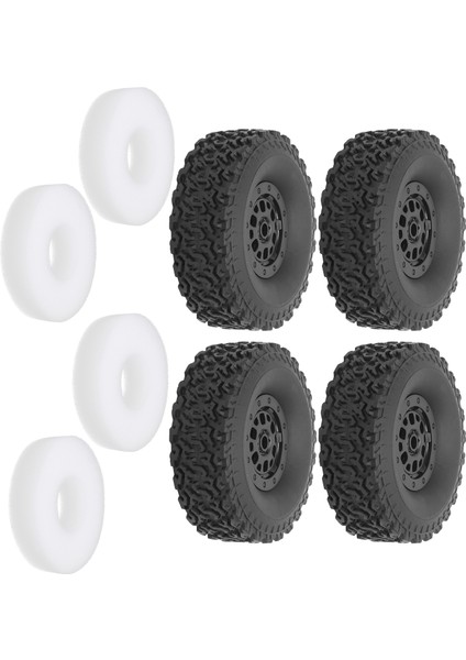 Plastik Ka Lastik Tekerlek Göbeği Sünger Seti Rc Araba Aksesuarı Wpl C14 / C14K / C24'E Uygun (Yurt Dışından) modelleri