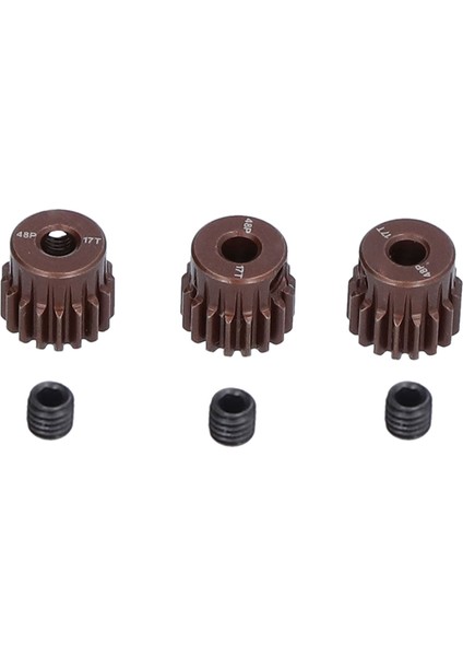 3 Adet 48DP 17T Çelik Pinyon Dişlisi 1/10 Rc Araba Için 3.175MM Şaft Fırçasız/fırçalı Motor (Yurt Dışından)