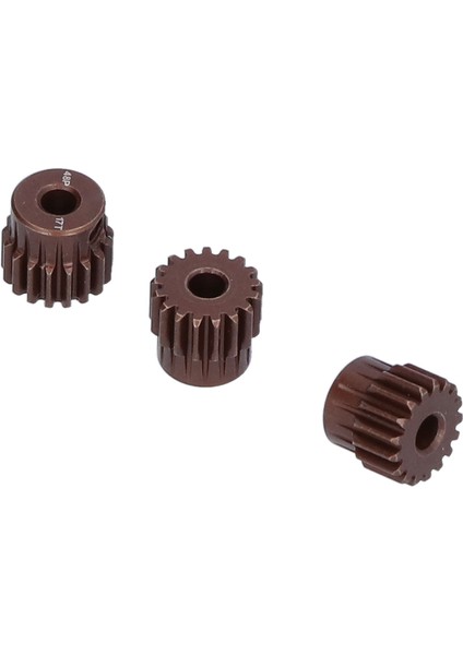 3 Adet 48DP 17T Çelik Pinyon Dişlisi 1/10 Rc Araba Için 3.175MM Şaft Fırçasız/fırçalı Motor (Yurt Dışından)