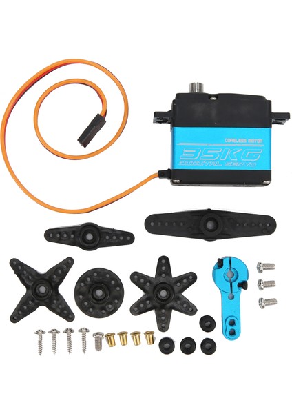 FI7635M Standart Metal Dişli Dijital Servo 35KG 1:8 1: 10 Rc Uçak Araba Parçaları (Yurt Dışından)