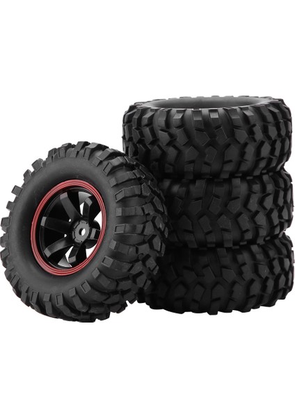 1/10 Ölçekli Rc Paletli Arazi Kamyonu Arabası Için 4 Adet 6 Delik Tekerlek Lastiği Göbekli Lastikler (Yurt Dışından)