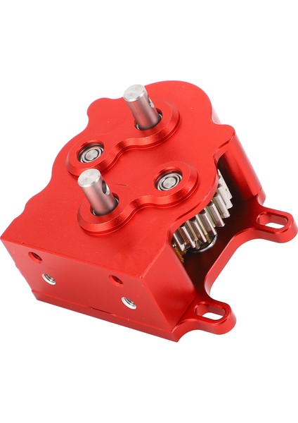 Rc Araba Şanzıman Çift Dış Rotor Motoru Şanzıman Kutusu Düzeneği Için Kızak Plakası ile SCX10 1/10 Ölçekli Paletli Kırmızı (Yurt Dışından) modelleri