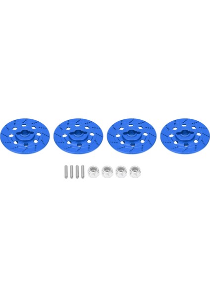 Rc Araba Fren Diski Seti Alüminyum Alaşımlı Jant Altıgen Göbekli Fren Diski M4 Kilit Somunları ile Rc Yol Yarışı Için Koyu Mavi (Yurt Dışından)