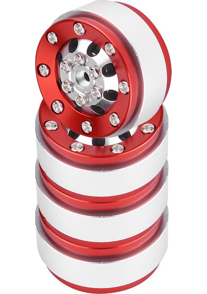4 Adet Rc Araba Alüminyum Alaşım Beadlock Jant Hub Wpl 1/16 Rc Askeri Kamyon (Gümüş Kırmızı) (Yurt Dışından) fırsatları