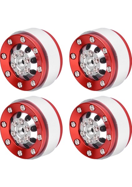 4 Adet Rc Araba Alüminyum Alaşım Beadlock Jant Hub Wpl 1/16 Rc Askeri Kamyon (Gümüş Kırmızı) (Yurt Dışından) indirimleri
