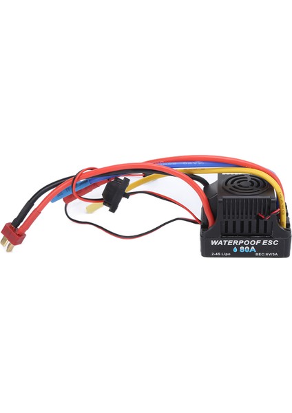 Hız Kontrol Cihazı 80A Esc Su Geçirmez Fırçasız Isı Dağıtma Esc 1/8rc Araba Için (Yurt Dışından)