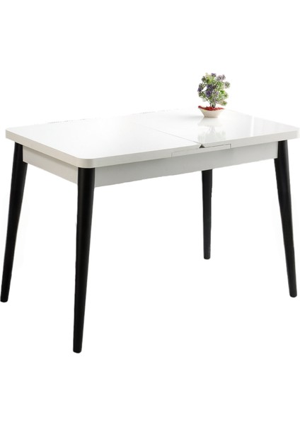Milano Kelebek Beyaz Renk Açılır 120X70 Masa (Açılımış Ölçüsü 150X70)