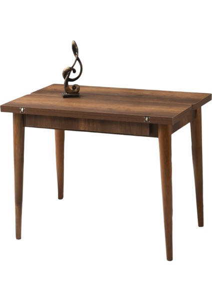 Kıvılcım Barok Ceviz Desen Açılır 100X65 Masa (Açılımış Ölçüsü 100X130)