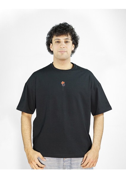NullaLoon | Siyah Renk | Baskılı Erkek T-shirt | Oversize fiyatları