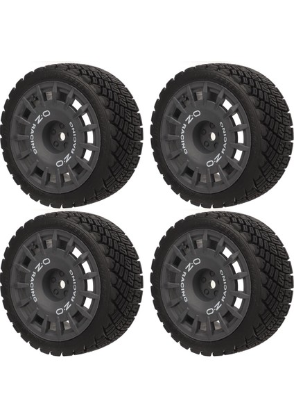 4 Adet Rc Araba Lastiği Lastik Tekerlekler Yüksek Aşınma Direnci Güçlü Yastıklama 1/10 Rc Yol Lastikleri Tamiya Siyah (Yurt Dışından)