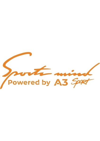 Sports Mind Audi A3 Sports Sticker 17X17 cm Turuncu