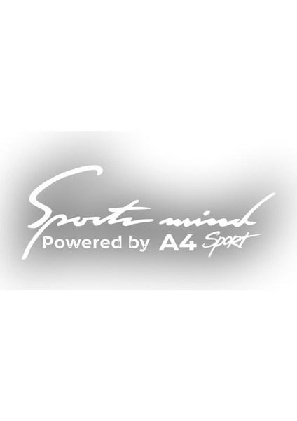Sports Mind Audi A4 Sports Sticker 17X17 cm Beyaz