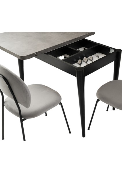 Gonca Kaşıklıklı Retro Gümüş Açılır 100X65 Masa (Açılımış Ölçüsü 100X130) modelleri