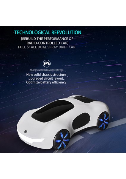 Uzaktan Kumanda Sürüklenme Araba Uzaktan Kumanda Sprey Araba 2.4 Ghz ile Çift Sprey Hareket Algılama Kontrol Izle Işık Ses Çocuklar Hediye Için Çocuk Erkek Kız (Yurt Dışından) modelleri