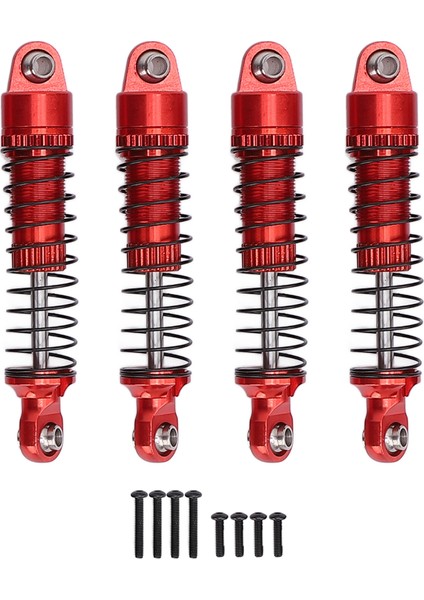 4 Adet Rc Amortisör Damperi 50MM Yükseltme Parçaları Yüksek Mukavemetli T6061 Alüminyum Alaşım Rc Yedek Amortisör Kırmızı (Yurt Dışından)