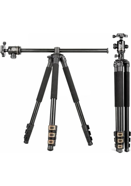 HT-T07 Profesyonel Tripod 200 cm Yatay Kullanım Çok Fonksiyonlu Panoromik Kafa 360 Derece Dönebilir