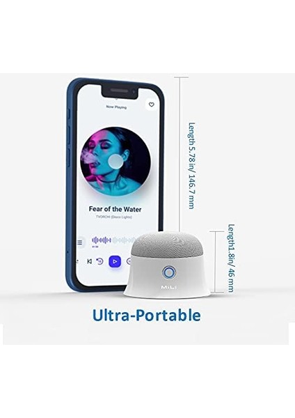 Küçük Mıknatıslı Bluetooth Hoparlör, iPhone 12/13 Serisi Için, Mini Duş Hoparlörü, Golf Arabası Için Monte Edilebilir, Gerçek Kablosuz Taşınabilir Bluetooth Hoparlör, Seyahat Için Minik Araç Hoparlörü (Beyaz)