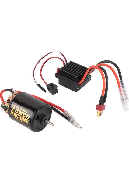Rc Fırça Motoru Esc ile Harici Karbon Fırça Suya Dalı Kaynaklı Kablo T Fiş 540 Fırçalı Motor Eksenel SCX10 90046 Redcat Gen 8 1/10 Rc Araba 13T (Yurt Dışından)
