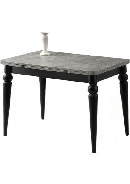 Arda Retro Gümüş Desen Yanlardan Açılır 110X70 Masa (Açılımış Ölçüsü 170X70)
