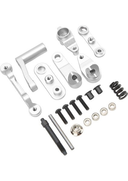 Rc Direksiyon Tertibatı Alüminyum Alaşımlı Yükseltme Parçası Rc Direksiyon Kolu Seti Losı Baja Rey Rock Rey 1/10 Rc Arabalar Için Gümüş (Yurt Dışından) modelleri