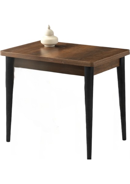Arda Barok Ceviz Desen Yanlardan Açılır 90X60 Masa (Açılımış Ölçüsü 150X60)