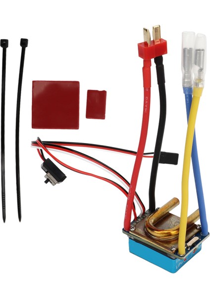 Rc Fırçalanmış Çift Yönlü Esc 480A Su Geçirmez T Kafa Evrensel Için 1/8 Elektrikli Karavan Kamyon Tekne (Yurt Dışından)