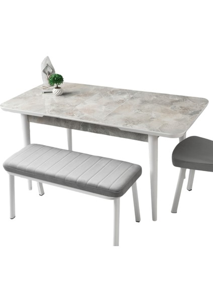 Kelebek Tekno Rambla Desen Highgloss Açılır 120X70 Masa (Açılımış Ölçüsü 150X70)