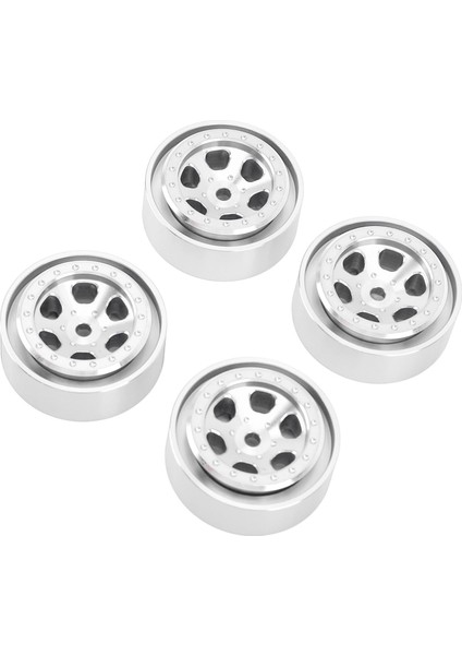 4 Adet 1.3 Inç Jantlar Jant Alüminyum Alaşım 6 Delik Jant Hub Traxxas TRX4M 1/18 Rc Paletli Gümüş (Yurt Dışından) modelleri