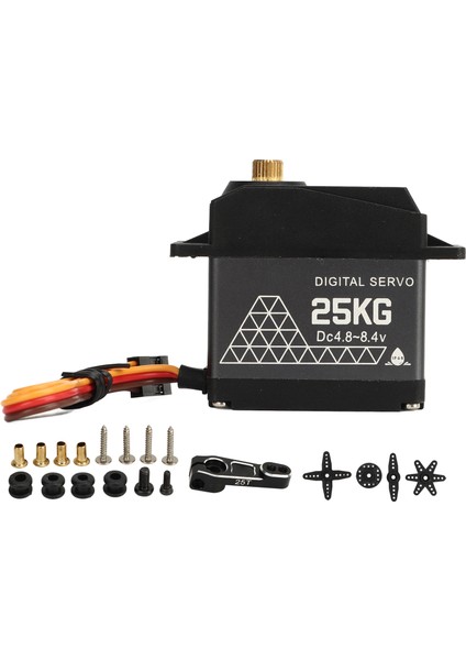 Rc Dijital Servo 25KG Dc 4.8‑8.4 V Çift Bilyalı Rulman Su Geçirmez Dijital Direksiyon Servo 1/10 1/12 Rc Araba Rc Robot (Yurt Dışından)