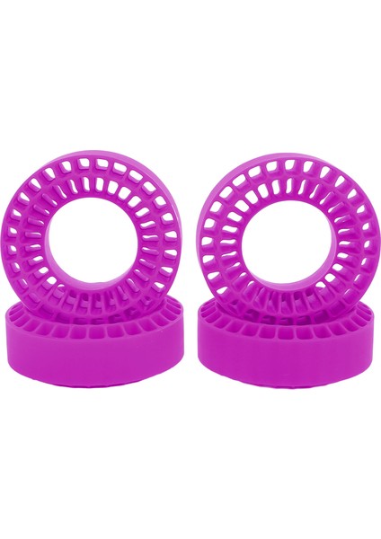 4 Adet Rc Ekler Için Fit 1.0 Inç Lastikler Silikon Rc Tekerlekek Için 1/10 Rc Paletli Araba Aksesuarları Mor (Yurt Dışından)