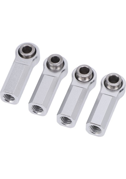 4 Adet Metal Küresel Mafsal Alaşım 1/10 Model Araba Için 7.0 mm Çap M4 Iplik Rc Araba Küresel Mafsal 4 Düz Gümüş (Yurt Dışından)