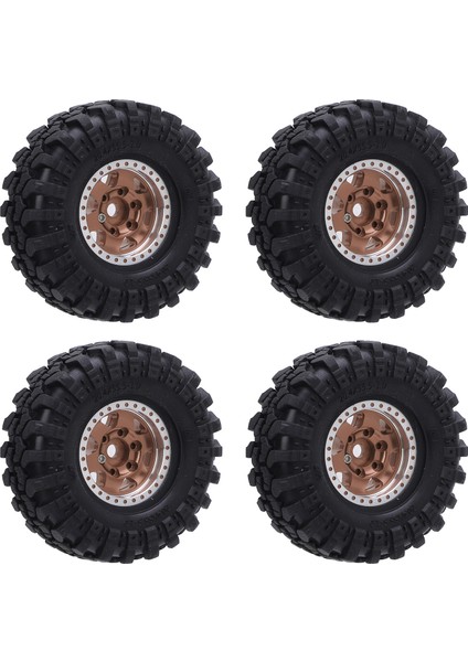 4 Adet 1.0 Oval Tekerlek Göbekleri Alüminyum Alaşımlı Göbek ve Lastik Lastik Seti 1/24 Ölçekli Tırmanma Araba Bronz (Yurt Dışından) fiyatları
