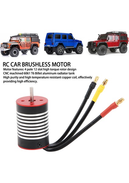 Rc Araba Fırçasız Motor 2838 Fırçasız Motor Yüksek Hızlı Su Geçirmez Fırçasız Motor 1/12 1/16 1/18 Rc Arabalar Için 3200KV (Yurt Dışından)