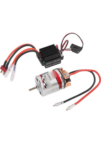 540 Fırçalı Motor Su Geçirmez Paslanmaz Çelik Kasa 3 Yuvası Yüksek Burulma Motoru ve Esc Eksenel SCX10 AXI03007 1/10 Rc Araba 17T (Yurt Dışından) fiyatları