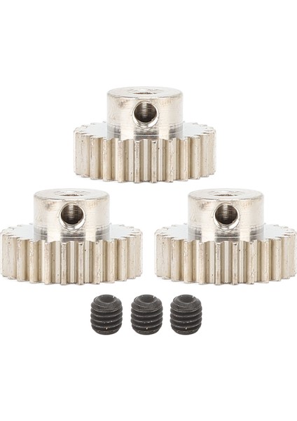 3 Adet Metal Motor Dişlileri Ayar Vidaları ile M0. 6 Modülü 3.175 mm Delik Çapı Pinyon Dişli Için 1/10 Rc Araba Kamyon 25T (Yurt Dışından)