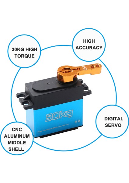 Dijital Servo 30KG 2 Adet Yüksek Tork 270° Paslanmaz Çelik Dişli Servo 1/8 1/10 1/12 Ölçekli Rc Arabalar Robot Manipülatör 25T Kol (Yurt Dışından) fiyatları