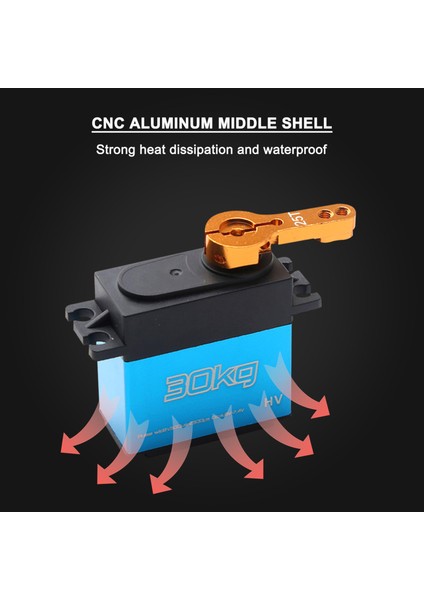 Dijital Servo 30KG 2 Adet Yüksek Tork 270° Paslanmaz Çelik Dişli Servo 1/8 1/10 1/12 Ölçekli Rc Arabalar Robot Manipülatör 25T Kol (Yurt Dışından) indirimleri