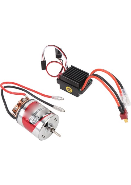 540 Fırçalı Motor Su Geçirmez Paslanmaz Çelik Kasa 3 Yuvası Yüksek Burulma Motoru ve Esc Eksenel SCX10 AXI03007 1/10 Rc Araba 29T (Yurt Dışından)