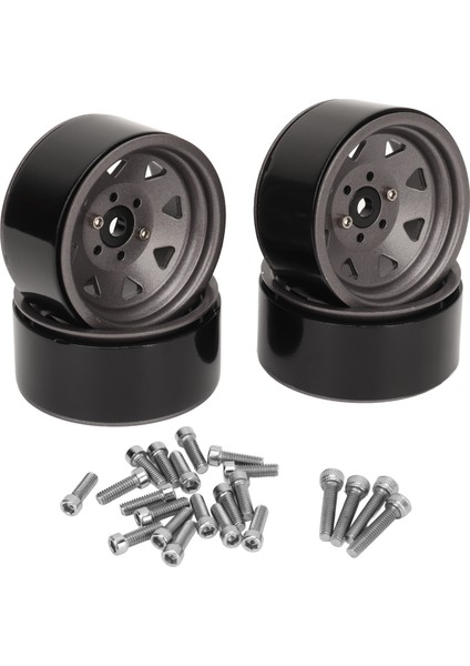 4 Adet 1.9 In Rc Jantlar Evrensel Fit Güçlü Destek 8 Konuşmacı Jant Seti Eksenel SCX10 SCX10 Iı SCX10 Iıı Titanyum (Yurt Dışından)