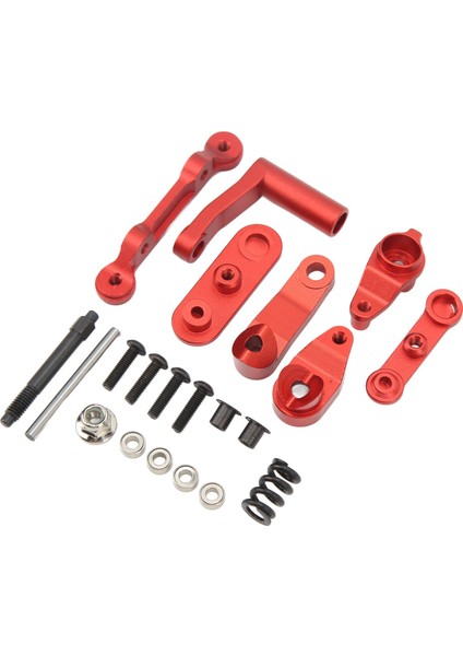 Rc Direksiyon Tertibatı Alüminyum Alaşımlı Yükseltme Parçası Rc Direksiyon Kolu Seti Losı Baja Rey Rock Rey 1/10 Rc Arabalar Kırmızı (Yurt Dışından) fiyatları