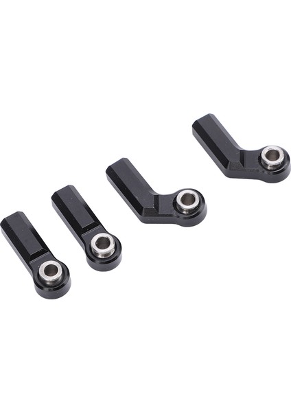 4 Adet Rc Araba Küresel Mafsal 1/10 Model Araba Için M4 Metal Cw Pozitif Iplik 7.0 Aracı 2 Kavisli 2 Düz Siyah (Yurt Dışından)