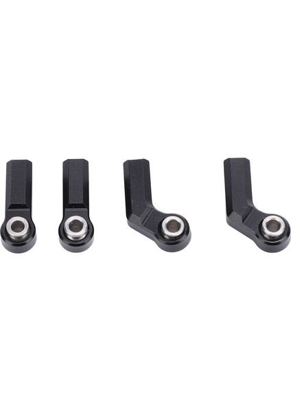 4 Adet Rc Araba Küresel Mafsal 1/10 Model Araba Için M4 Metal Cw Pozitif Iplik 7.0 Aracı 2 Kavisli 2 Düz Siyah (Yurt Dışından)