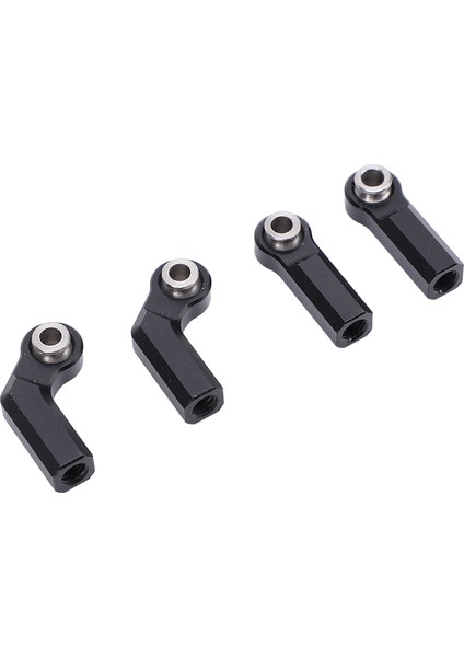 4 Adet Rc Araba Küresel Mafsal 1/10 Model Araba Için M4 Metal Cw Pozitif Iplik 7.0 Aracı 2 Kavisli 2 Düz Siyah (Yurt Dışından)