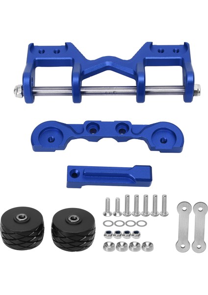 Rc Araba Head Up Tekerlek Ayarlanabilir Istikrarlı Alüminyum Alaşım Wheelie Traxxas Maxx 1/10 Rc Araba Mavi (Yurt Dışından)