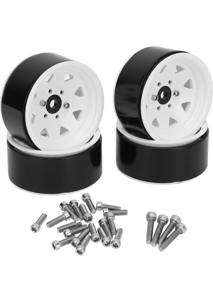4 Adet 1.9 In Rc Jantlar Evrensel Fit Güçlü Destek 8 Konuşmacı Jant Seti Eksenel SCX10 SCX10 Iı SCX10 Iıı Beyaz (Yurt Dışından)